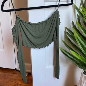 Off the shoulder crop top